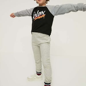 Kids Striped Cuffed Hem Sweatpants - Trousers & Sweatpants 81