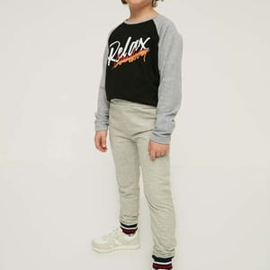 Kids Striped Cuffed Hem Sweatpants - Trousers & Sweatpants 83