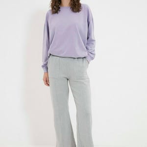 Pocket Wide Leg Knitted Sweatpant - Sweatpants 21