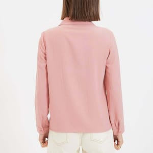 Button Down Rose V Neck Long Sleeve Women's Shirt Trendyol - Women's Shirts & Blouses 40