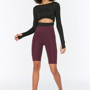 Slimming High Waist Crop Sport Biker Leggings