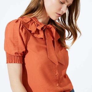 Button Down Short Sleeve Women's Shirt - Shirts & Blouses 46