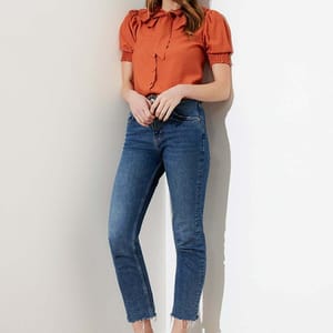 Button Down Short Sleeve Women's Shirt - Shirts & Blouses 47