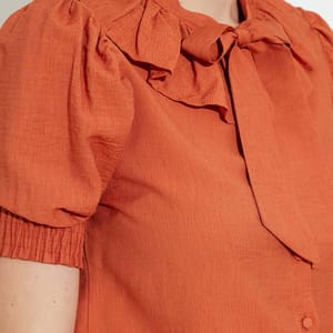Button Down Short Sleeve Women's Shirt - Shirts & Blouses 48