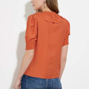 Button Down Short Sleeve Women's Shirt - Shirts & Blouses 49