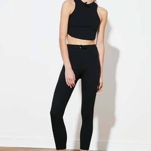 Black Skinny Leg Women's Pants - Tights & Leggings 35