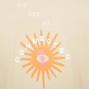 Back Print Crew Neck Beige Men's T-Shirts - Short Sleeve T-Shirt 23