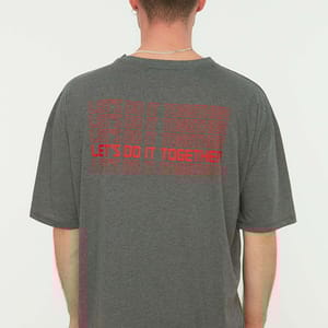 Back Printed Oversize Crew Neck Men's T-Shirt