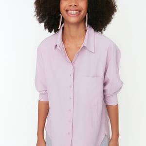 Single Color Oversized Women's Shirt
