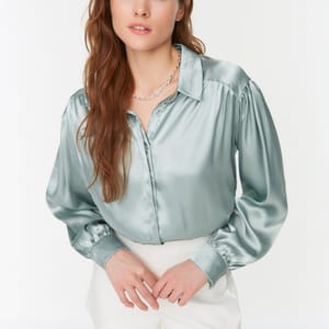 Pleat Detail Button Down Shirt