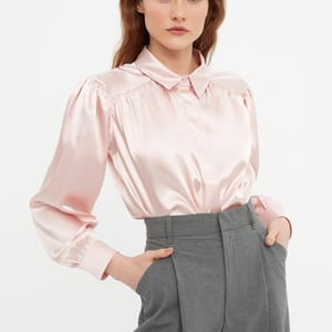 Pleat Detail Button Down Shirt