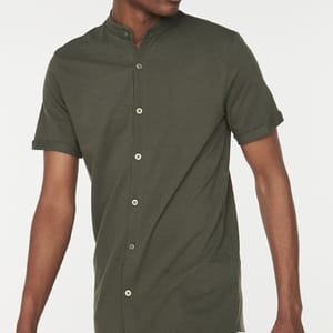 Grandad Collar Slim Fit Shirt Grandad Collar Slim Fit Shirt