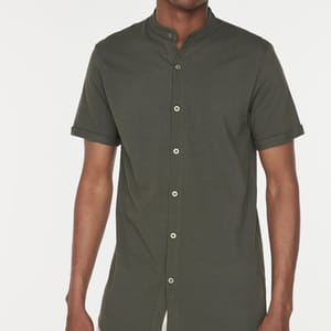 Grandad Collar Slim Fit Shirt Grandad Collar Slim Fit Shirt