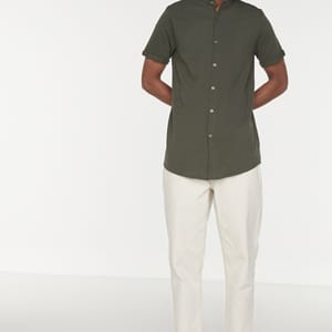 Grandad Collar Slim Fit Shirt