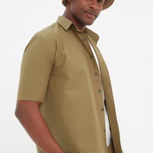 Essential Regular Fit With Pocket Short Sleeve Men's Shirt - Short Sleeves Shirts 26