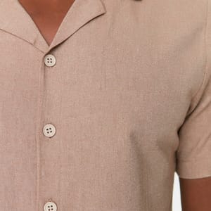Beige Essential Regular Fit Short Sleeve Men's Shirt Trendyol - Men's Short Sleeves Shirts 22