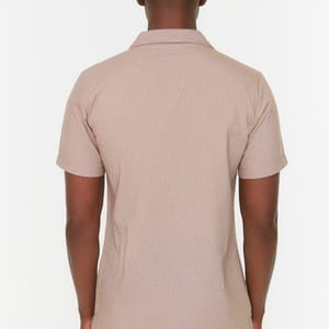 Beige Essential Regular Fit Short Sleeve Men's Shirt Trendyol - Men's Short Sleeves Shirts 24