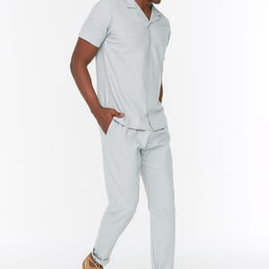 Straight Fit Drawstring Trousers - Trousers 22