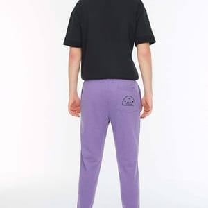 Purple Pocket Print Drawstring Cuffed Men's Sweatpants - Sweatpants 29