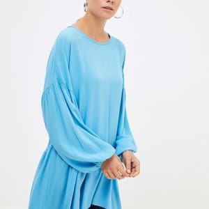 Pleated Knitted Tunic Top