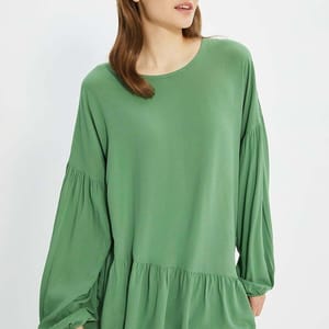 Pleated Knitted Tunic Top
