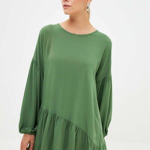 Pleated Knitted Tunic Top