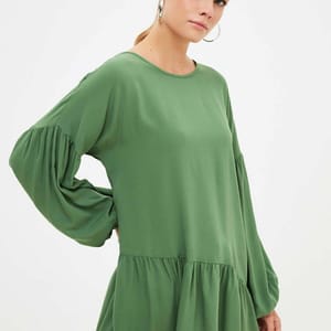 Pleated Knitted Tunic Top