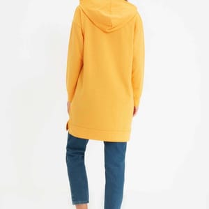 Yellow Tunic Knitted Women's Hoodie - Hoodies 3
