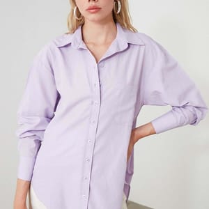 Lavender Oversized Women's Shirt