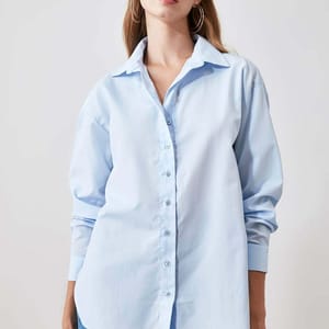 Button Down Three-Quarter Sleeves Women's Shirt - Shirts & Blouses 104