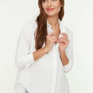 Button Down Three-Quarter Sleeves Women's Shirt - Shirts & Blouses 41