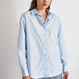 Button Down Three-Quarter Sleeves Women's Shirt - Shirts & Blouses 109
