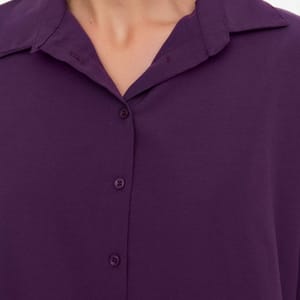 Button Down Three-Quarter Sleeves Women's Shirt - Shirts & Blouses 67