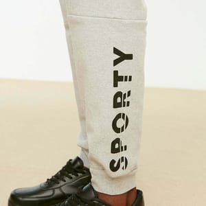 Grey Essential Printed Zipped Pocket Men's Sweatpants - Sweatpants 2