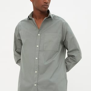 Essential Regular Fit Long Sleeve With Pocket Men's Shirt