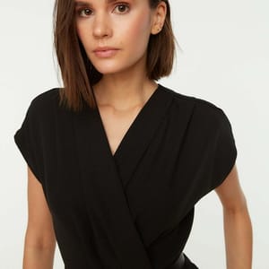 Belted Double Breasted Collar Jumpsuit - Jumpsuits 5