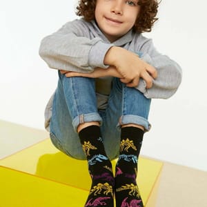 Kids 2 Pack Dino Print Crew Socks - Socks & Tights 1