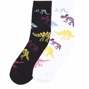 Kids 2 Pack Dino Print Crew Socks - Socks & Tights 4