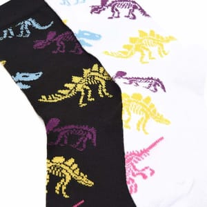 Kids 2 Pack Dino Print Crew Socks - Socks & Tights 5