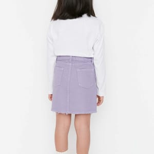 Tasseled Denim Skirt - Skirts 48