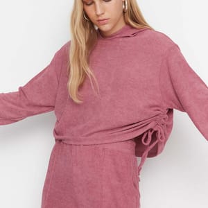 Detailed Towel Knitted Top And Bottom Set - Co-ord Sets 45
