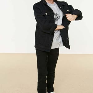 Kids Unisex Dark Wash Denim Jacket - Jackets 119