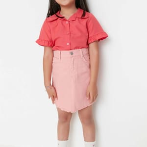 Tasseled Denim Skirt