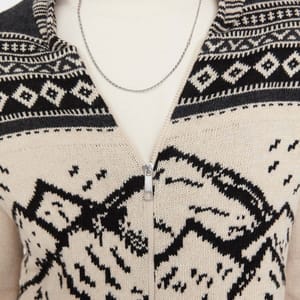 Slim Fit Landscape Patterned Cardigan - Cardigans 23