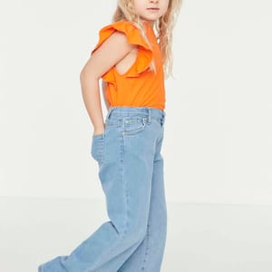 Mid Wash Straight Jeans - Jeans & Pants 42