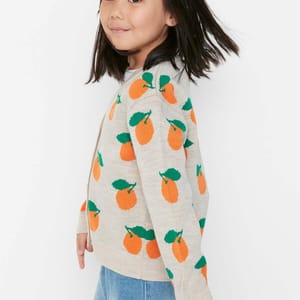 4_org_zoom Girls Jacquard Fruit Patterned Cardigan - Sweaters & Cardigans 22