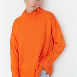 Stand Up Collar Knitwear Sweater - Sweaters 22