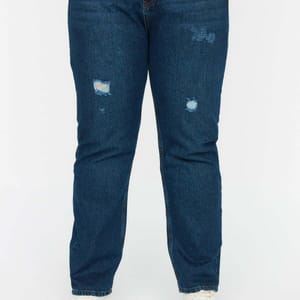 Plus Size High Waist Jeans Blue - Plus Size Pants & Leggings 33