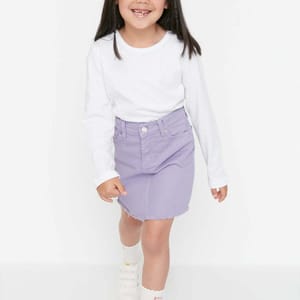 Tasseled Denim Skirt - Skirts 46