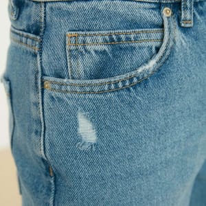 Ripped High Waist Straight Jeans - Straight Jeans 23